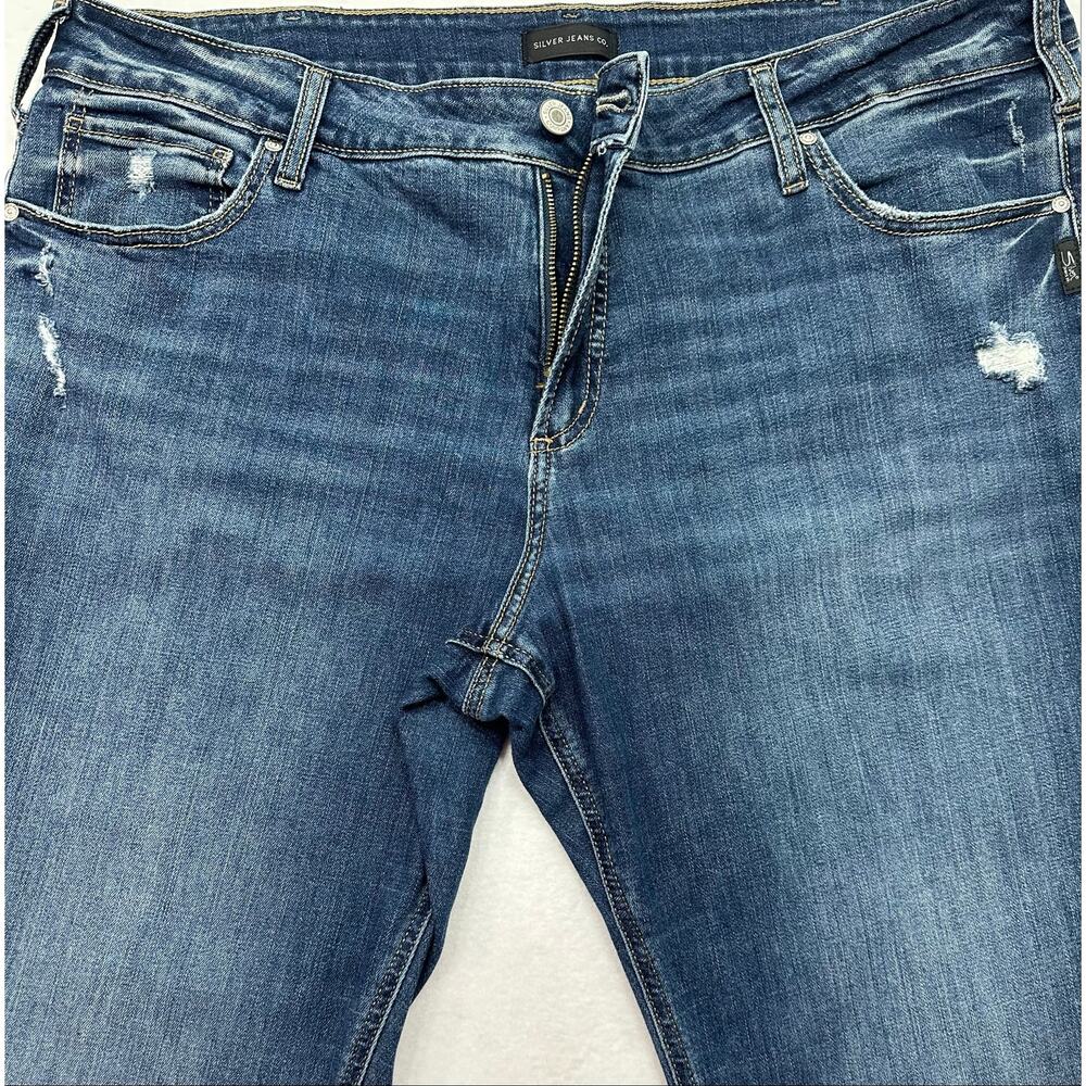 Silver Jeans Co. Boyfriend Distressed Stretch Jeans Women’s Plus Size 20W - Picture 3 of 12